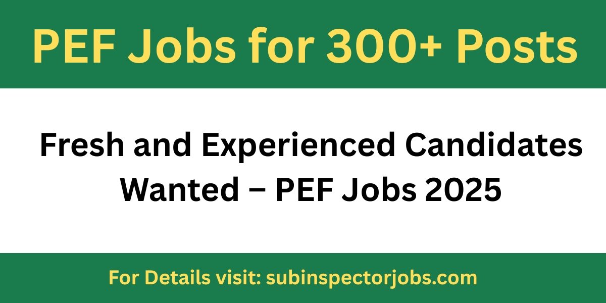 PEF Jobs 2025 by CTS - ctsp.org.pk