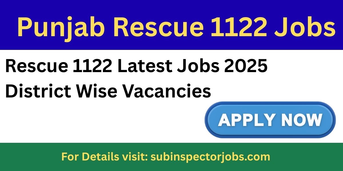 Rescue 1122 Jobs 2025